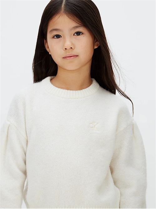 box pleat fluffy sweater CALVIN KLEIN JEANS | IG0IG03048PGB